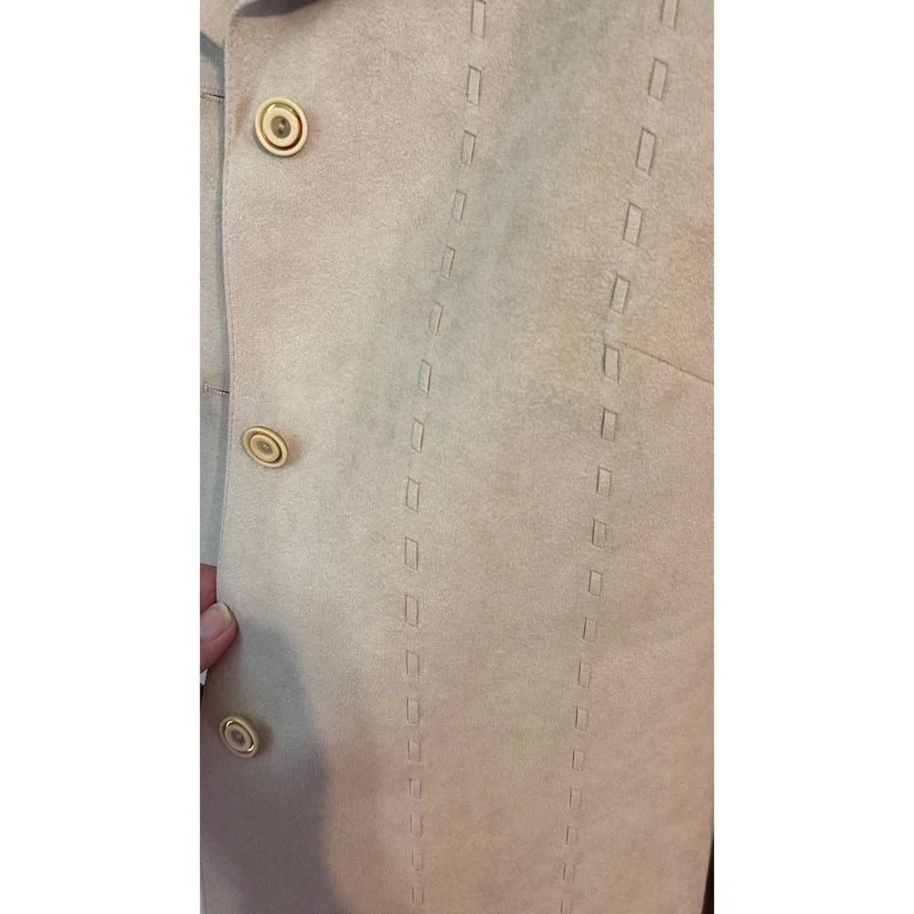 Cyril Creation Suisse Vintage West Suede Skirt Suit Beige 10 Dolly Parton costum